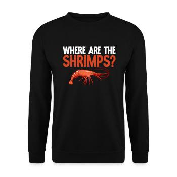 Shrimp Lover Gift - Unisex Sweatshirt - black - Front - Alina (178cm) & Michal (187cm)