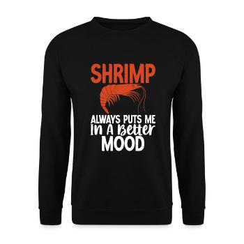 Shrimp Lover Gift - Unisex Sweatshirt - black - Front - Alina (178cm) & Michal (187cm)