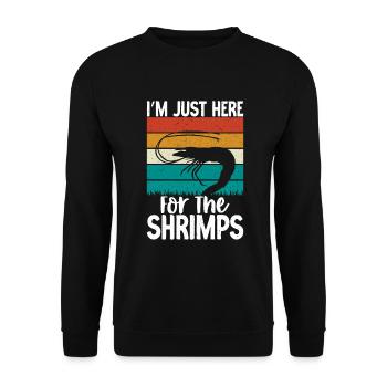 Shrimp Lover Gift - Unisex Sweatshirt - black - Front - Alina (178cm) & Michal (187cm)