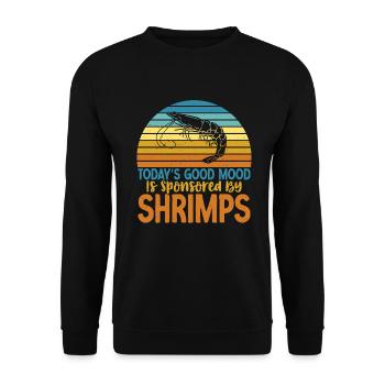 Shrimp Lover Gift - Unisex Sweatshirt - black - Front - Alina (178cm) & Michal (187cm)