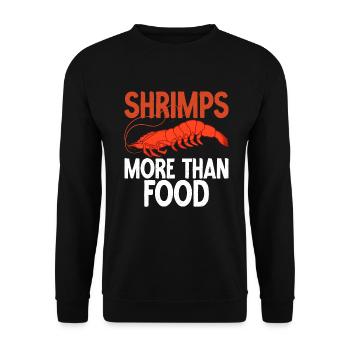 Shrimp Lover Gift - Unisex Sweatshirt - black - Front - Alina (178cm) & Michal (187cm)