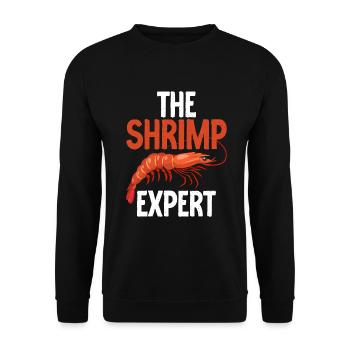 Shrimp Lover Gift - Unisex Sweatshirt - black - Front - Alina (178cm) & Michal (187cm)