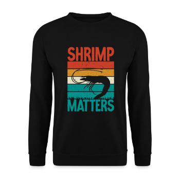 Shrimp Lover Gift - Unisex Sweatshirt - black - Front - Alina (178cm) & Michal (187cm)