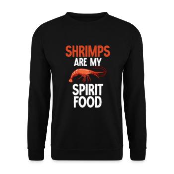 Shrimp Lover Gift - Unisex Sweatshirt - black - Front - Alina (178cm) & Michal (187cm)