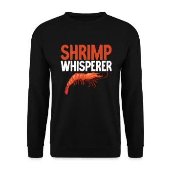 Shrimp Lover Gift - Unisex Sweatshirt - black - Front - Alina (178cm) & Michal (187cm)