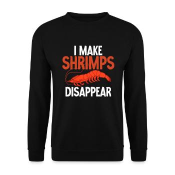 Shrimp Lover Gift - Unisex Sweatshirt - black - Front - Alina (178cm) & Michal (187cm)