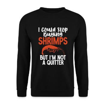 Shrimp Lover Gift - Unisex Sweatshirt - black - Front - Alina (178cm) & Michal (187cm)
