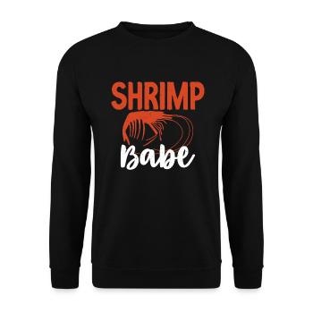 Shrimp Lover Gift - Unisex Sweatshirt - black - Front - Alina (178cm) & Michal (187cm)