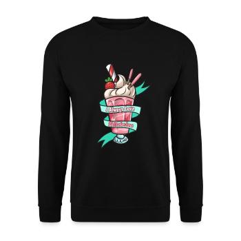 Milkshake Milk Drink Milk Gift - Unisex Sweatshirt - black - Front - Alina (178cm) & Michal (187cm)