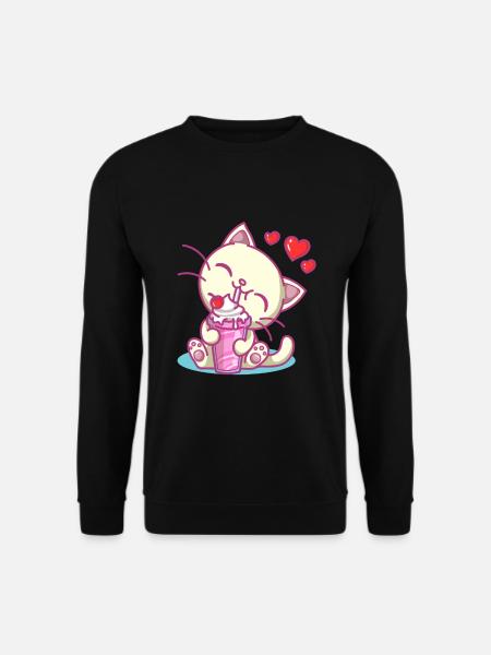 Milchshake Milchdrink Milch Geschenk - Unisex Pullover - Schwarz