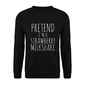 Milkshake Milk Drink Milk Gift - Unisex Sweatshirt - black - Front - Alina (178cm) & Michal (187cm)