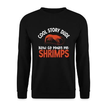 Shrimp Lover Gift - Unisex Sweatshirt - black - Front - Alina (178cm) & Michal (187cm)