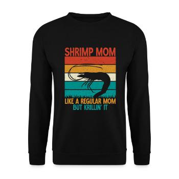 Shrimp Lover Gift - Unisex Sweatshirt - black - Front - Alina (178cm) & Michal (187cm)