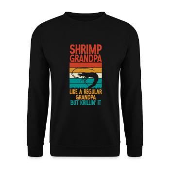 Shrimp Lover Gift - Unisex Sweatshirt - black - Front - Alina (178cm) & Michal (187cm)
