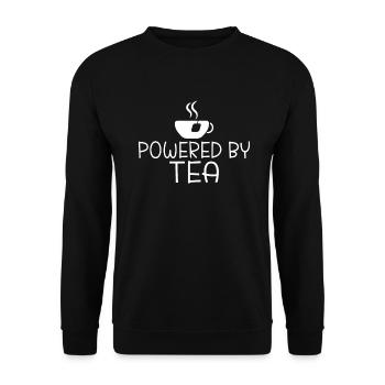 Teeliebhaber Geschenke - Unisex Pullover - Schwarz - Vorne - Alina (178cm) & Michal (187cm)