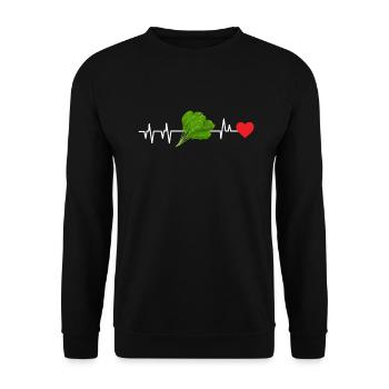 Spinach - Unisex Sweatshirt - black - Front - Alina (178cm) & Michal (187cm)
