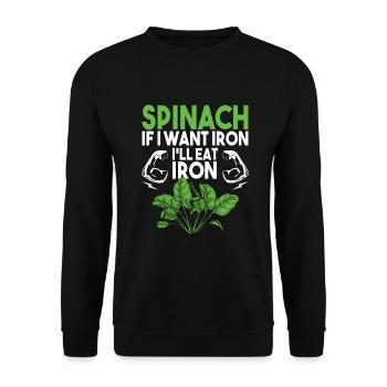 Spinach - Unisex Sweatshirt - black - Front - Alina (178cm) & Michal (187cm)