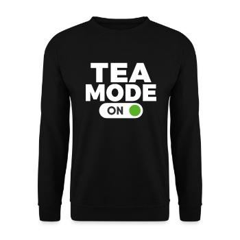 Teeliebhaber Geschenke - Unisex Pullover - Schwarz - Vorne - Alina (178cm) & Michal (187cm)