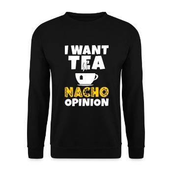 Teeliebhaber Geschenke - Unisex Pullover - Schwarz - Vorne - Alina (178cm) & Michal (187cm)