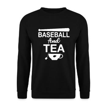 Teeliebhaber Geschenke - Unisex Pullover - Schwarz - Vorne - Alina (178cm) & Michal (187cm)