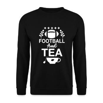 Teeliebhaber Geschenke - Unisex Pullover - Schwarz - Vorne - Alina (178cm) & Michal (187cm)
