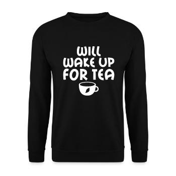 Teeliebhaber Geschenke - Unisex Pullover - Schwarz - Vorne - Alina (178cm) & Michal (187cm)