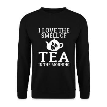 Teeliebhaber Geschenke - Unisex Pullover - Schwarz - Vorne - Alina (178cm) & Michal (187cm)