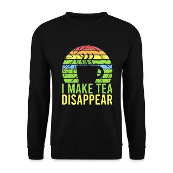 Teeliebhaber Geschenke - Unisex Pullover - Schwarz - Vorne - Alina (178cm) & Michal (187cm)