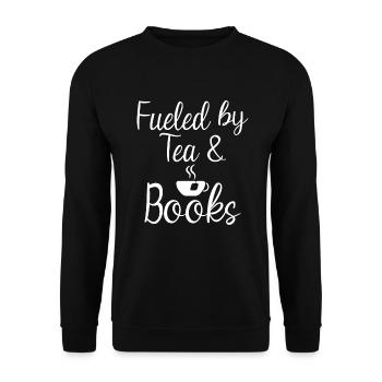 Teeliebhaber Geschenke - Unisex Pullover - Schwarz - Vorne - Alina (178cm) & Michal (187cm)