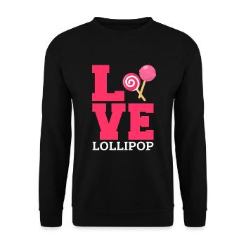 Lollipop Candy Sweet Gift - Unisex Sweatshirt - black - Front - Alina (178cm) & Michal (187cm)