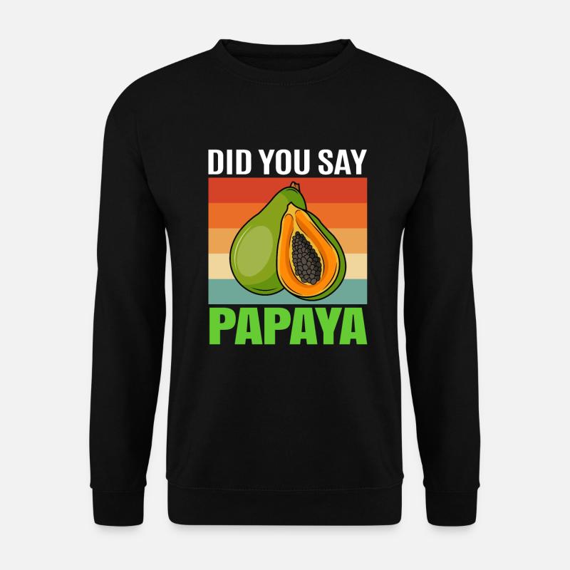 Papaya Fruit Summer Gift - Unisex Sweatshirt - black