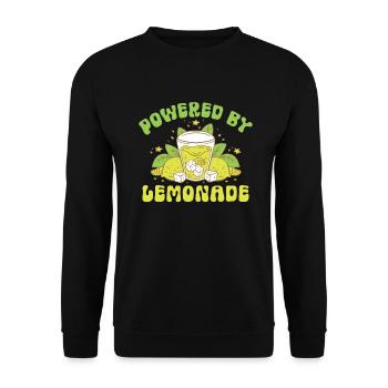 Limonade Geschenkideen - Unisex Pullover - Schwarz - Vorne - Alina (178cm) & Michal (187cm)