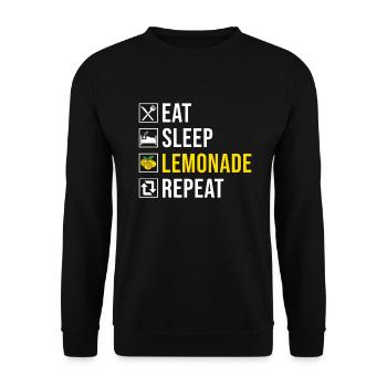 Limonade Geschenkideen - Unisex Pullover - Schwarz - Vorne - Alina (178cm) & Michal (187cm)