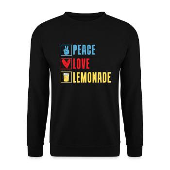 Limonade Geschenkideen - Unisex Pullover - Schwarz - Vorne - Alina (178cm) & Michal (187cm)