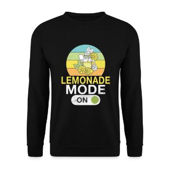 Limonade Geschenkideen - Unisex Pullover - Schwarz - Vorne - Alina (178cm) & Michal (187cm)