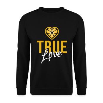 Limonade Geschenkideen - Unisex Pullover - Schwarz - Vorne - Alina (178cm) & Michal (187cm)