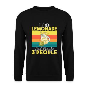 Limonade Geschenkideen - Unisex Pullover - Schwarz - Vorne - Alina (178cm) & Michal (187cm)