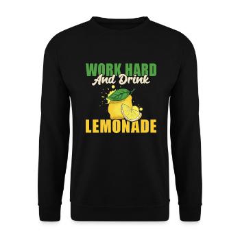Limonade-Geschenk-Ideen - Unisex Pullover - Schwarz - Vorne - Alina (178cm) & Michal (187cm)