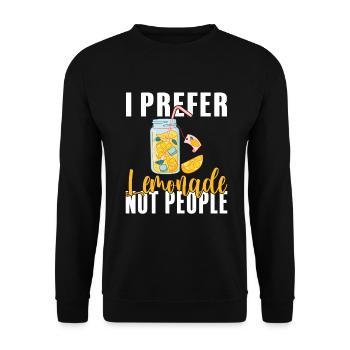 Limonade Geschenkideen - Unisex Pullover - Schwarz - Vorne - Alina (178cm) & Michal (187cm)