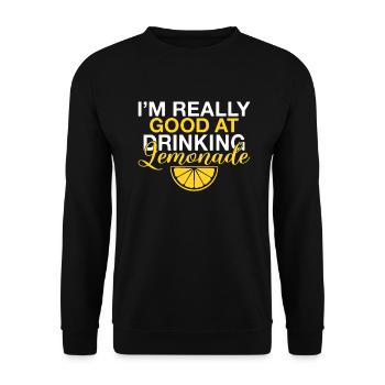 Lemonade Gift Ideas - Unisex Sweatshirt - black - Front - Alina (178cm) & Michal (187cm)