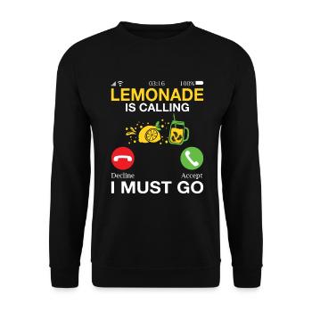 Limonade Geschenkideen - Unisex Pullover - Schwarz - Vorne - Alina (178cm) & Michal (187cm)