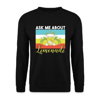 Limonade Geschenkideen - Unisex Pullover - Schwarz - Vorne - Alina (178cm) & Michal (187cm)