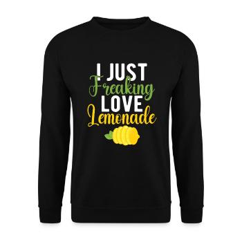 Limonade Geschenkideen - Unisex Pullover - Schwarz - Vorne - Alina (178cm) & Michal (187cm)
