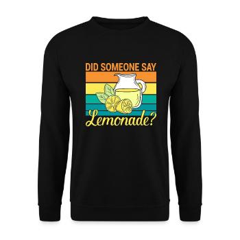 Limonade Geschenkideen - Unisex Pullover - Schwarz - Vorne - Alina (178cm) & Michal (187cm)