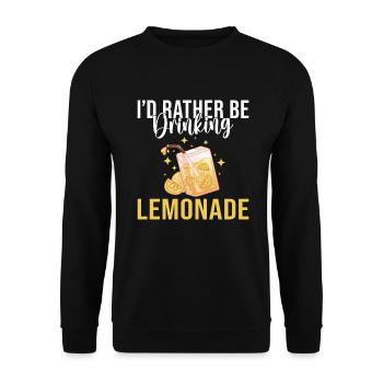 Limonade Geschenkideen - Unisex Pullover - Schwarz - Vorne - Alina (178cm) & Michal (187cm)