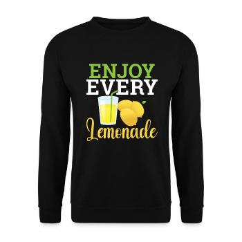 Limonade-Geschenk-Ideen - Unisex Pullover - Schwarz - Vorne - Alina (178cm) & Michal (187cm)