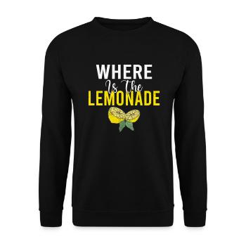 Limonade Geschenkideen - Unisex Pullover - Schwarz - Vorne - Alina (178cm) & Michal (187cm)