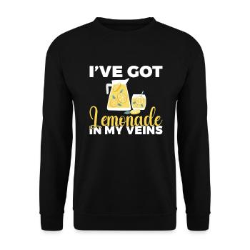 Limonade Geschenkideen - Unisex Pullover - Schwarz - Vorne - Alina (178cm) & Michal (187cm)
