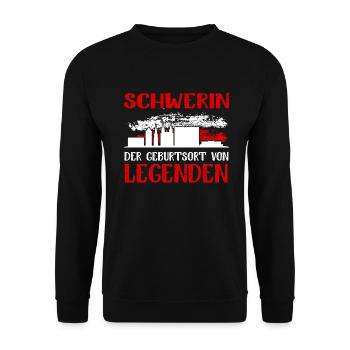 Schwerin Der Geburtsort Von Legenden - Unisex Pullover - Schwarz - Vorne - Alina (178cm) & Michal (187cm)