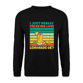 Limonade Geschenkideen - Unisex Pullover - Schwarz - Vorne - Alina (178cm) & Michal (187cm)